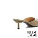 穆勒鞋 HELENE SPARK 時髦質感編織全羊皮尖頭高跟穆勒拖鞋－綠 product thumbnail 4
