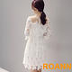 圓領縷空蕾絲花紋連衣裙 (共二色)-ROANN product thumbnail 2