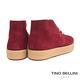 Tino Bellini西班牙進口牛麂皮厚底休閒短靴_莓紅 product thumbnail 5