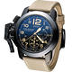 GRAHAM 格林漢 Sahara 左冠計時機械腕錶-黑+駝色/47mm product thumbnail 2