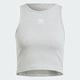 ADIDAS RIB TANK 三葉草 女短版背心-灰-IJ8261 product thumbnail 4