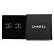 CHANEL 香奈兒經典CC LOGO麻花造型水鑽鑲嵌穿式耳環(霧銀) product thumbnail 3