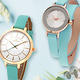 MANGO 俏麗佳人小錶面晶鑽雙圈錶帶腕錶-綠/24mm product thumbnail 3