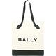 BALLY Bar Keep On Ns 帆布拼牛皮直式肩背托特包(米白) product thumbnail 2