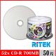 RITEK錸德 52x CD-R 700MB 頂級鏡面相片防水可列印式/50片布丁桶裝 product thumbnail 2