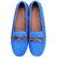 BOTTEGA VENETA 麂皮編織綁帶莫卡辛鞋(藍色) product thumbnail 3