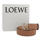 LOEWE ANAGRAM 經典品牌LOGO窄版金釦皮帶(咖) product thumbnail 6