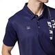 【Lynx Golf】男款吸濕排汗抗UV山貓刺繡Lynx字樣印花短袖POLO衫-深藍色 product thumbnail 6