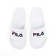 Fila Sleek Slide [4-S355W-113] 男女 拖鞋 基本款 LOGO 夏季 海灘 情侶穿搭 白 product thumbnail 4