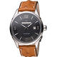 Hamilton 漢米爾頓 Jazzmaster  紳士自動上鍊機械腕錶-黑x咖啡/44m product thumbnail 2
