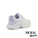 休閒鞋  MODA MODAY 復古漸層運動風異材質牛皮老爹厚底休閒鞋－白 product thumbnail 4