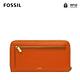 FOSSIL Logan 多層真皮拉鍊RFID防盜長夾-橘色 SL6476801 product thumbnail 5