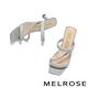 拖鞋 MELROSE 質感簡約編織條帶方頭高跟拖鞋－灰 product thumbnail 5