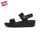 【FitFlop】LULU ADJUSTABLE LEATHER BACK-STRAP SANDALS 經典皮革可調式後帶涼鞋-女(靚黑色) product thumbnail 3