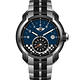 MINI Swiss Watches  賽車旗幟腕錶-黑藍色鋼帶款/45mm product thumbnail 2