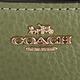 COACH 金屬LOGO皮革手提包造型吊飾零錢包(芥末綠) product thumbnail 6