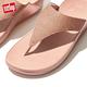 【FitFlop】LULU SHIMMERLUX TOE-POST SANDALS經典亮粉夾脚涼鞋-女(玫瑰金) product thumbnail 5