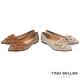 Tino Bellini 恬靜優雅流蘇平底娃娃鞋_金棕 product thumbnail 3