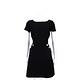 BOUTIQUE MOSCHINO 黑色金釦造型短袖洋裝(100%LANA) product thumbnail 2