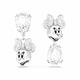 SWAROVSKI 施華洛世奇  Disney Minnie Mouse 水滴形耳環 非對稱設計, 白色, 鍍白金色 product thumbnail 3