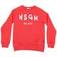 MSGM 童裝 塗鴉字母紅色棉質長袖運動衫 product thumbnail 2