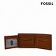 FOSSIL Everett 真皮拼色翻轉證件格短夾-棕色 ML4397210 product thumbnail 4