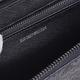 EMPORIO ARMANI 經典防刮壓紋品牌LOGO PVC拉鍊機能長夾(黑灰色) product thumbnail 6