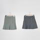 【CUMAR】不對稱排釦設計魚尾短褲裙 黑 綠 product thumbnail 5