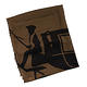 COACH棕黑細格紋馬車大圖披肩式圍巾(140x124) product thumbnail 5