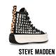 STEVE-MADDEN-SHARK 經典潮流款 厚底休閒帆布鞋-豹紋黑 product thumbnail 3