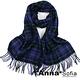 AnnaSofia 經典格紋 窄版羊毛圍巾(黑底藍線格) product thumbnail 4