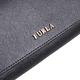 FURLA 經典字母LOGO防刮皮革釦式對折長夾(黑) product thumbnail 4