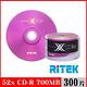 RITEK錸德 52x CD-R 700MB X版/300片裸裝 product thumbnail 2