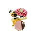 Les Nereides 花卉系列 鑲鑽花朵珊瑚寶石可調整戒指 product thumbnail 2