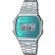 CASIO 經典時尚方形設計數位錶(A-168WEM-2)-藍綠面/36.3mm product thumbnail 2