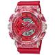 CASIO卡西歐 G-SHOCK 日本扭蛋 鮮豔色彩 透明框電子錶 GA-110GL-4A 紅色 product thumbnail 2