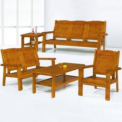 MUNA 559型柚木色實木組椅(三人座)  178X73X92cm