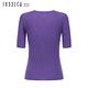JESSICA RED - 簡約百搭羊毛混紡V領短袖針織衫824159（紫） product thumbnail 6