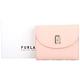 FURLA Sleek 金屬標誌荔紋牛皮三折釦式短夾(粉色) product thumbnail 5