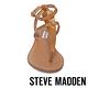 STEVE MADDEN UPON  經典真皮T字平底涼鞋-棕色 product thumbnail 4