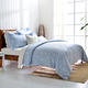 Cozy inn 湛青-淺藍 加大四件組 300織精梳棉兩用被床包組 product thumbnail 2