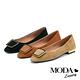 低跟鞋 MODA Luxury 簡約大方釦羊麂皮方頭低跟鞋－咖 product thumbnail 7