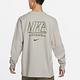 Nike 長袖 NSW Shirts 奶茶色 黑 男款 薄長T 上衣 純棉 寬鬆 FN7095-072 product thumbnail 5