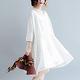 素面吊帶裙+透膚條紋吊帶裙兩件套 (白色)-4inSTYLE形設計 product thumbnail 2