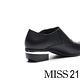 高跟鞋 MISS 21 極簡率性蜥蜴壓紋皮革尖頭粗高跟鞋－黑 product thumbnail 4