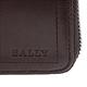 BALLY TAPRUS經典LOGO壓紋雙色織帶小牛皮多夾層拉鍊長夾(棕色) product thumbnail 6