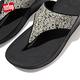 FitFlop LULU GLITTER SPLASH WIDE FIT TOE-POST SANDALS 潑墨亮粉夾腳涼鞋-女(黑色) product thumbnail 5