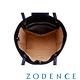 ZODENCE 義大利植鞣革系列經典復刻手提拖特包 藍 product thumbnail 5