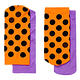 【摩達客】瑞典進口【Happy Socks】橘黑圓點+紫色短襪兩對組 product thumbnail 2