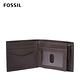 FOSSIL Leon 真皮證件格零錢袋皮夾-深咖X亮綠色 ML4209363 product thumbnail 3